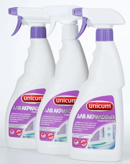 Unicum Средство для чистки акриловых ванн и душевых кабин